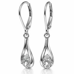 Srebrne kolczyki długie kolczyki wiszące srebro próba 925 damskie rodowane