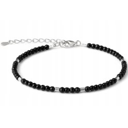 Bransoletka damska ochronna turmalin stal chirurgiczna szlachetna 316L