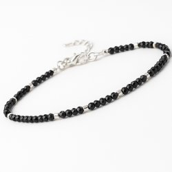 Bransoletka damska ochronna turmalin stal chirurgiczna szlachetna 316L