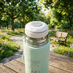 Termos turystyczny kubek próżniowy szczelny stalowy 500 ml miętowy