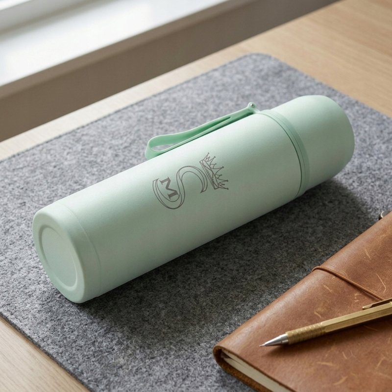 Termos turystyczny kubek próżniowy szczelny stalowy 500 ml miętowy