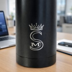 Duży termos turystyczny próżniowy szczelny stalowy 1000 ml czarny