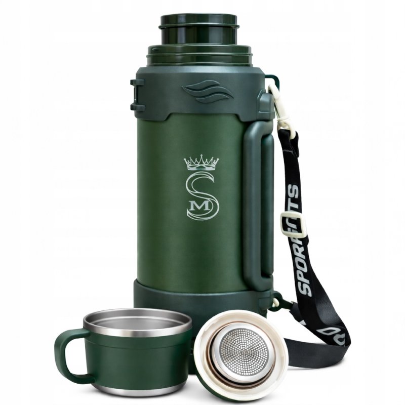 Duży termos wojskowy militarny turystyczny próżniowy stal szlachetna 1700ml