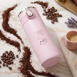 Kubek termiczny termos do kawy herbaty ustnik 400ml wyświetlacz LCD