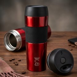 Kubek termiczny termos turystyczny próżniowy szczelny stalowy 450 ml