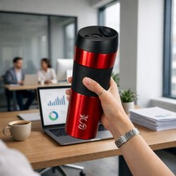 Kubek termiczny termos turystyczny próżniowy szczelny stalowy 450 ml