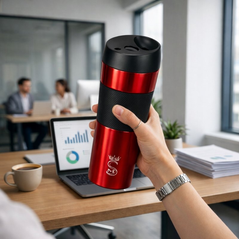 Kubek termiczny termos turystyczny próżniowy szczelny stalowy 450 ml