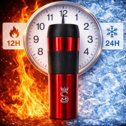 Kubek termiczny termos turystyczny próżniowy szczelny stalowy 450 ml