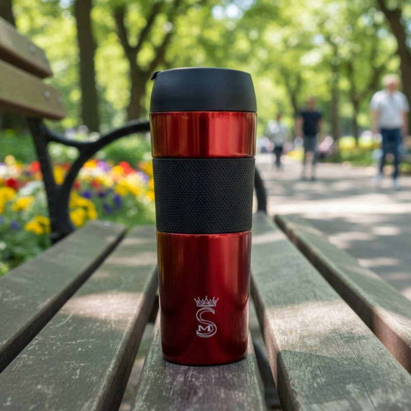 Kubek termiczny termos turystyczny próżniowy szczelny stalowy 450 ml