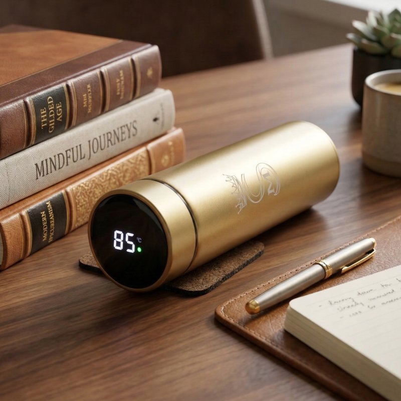 Kubek termiczny termos do kawy herbaty 500 ml wyświetlacz LCD szczelny