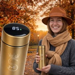 Kubek termiczny termos do kawy herbaty 500 ml wyświetlacz LCD szczelny