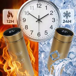 Kubek termiczny termos do kawy herbaty 500 ml wyświetlacz LCD szczelny