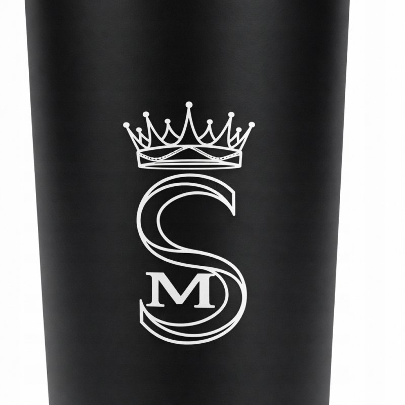 Kubek termiczny termos turystyczny próżniowy szczelny stalowy 450 ml czarny