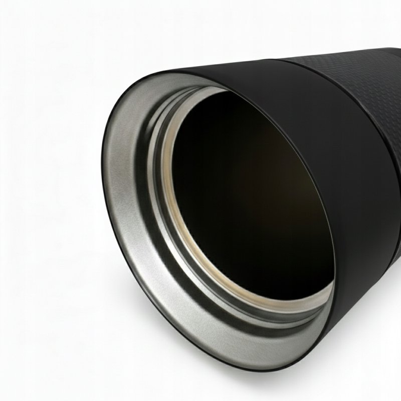 Kubek termiczny termos turystyczny próżniowy szczelny stalowy 450 ml czarny