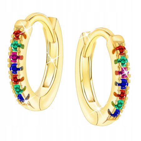 Srebrne kolczyki dla dziewczynki dzieci kółka srebro próba 925 pozłacane