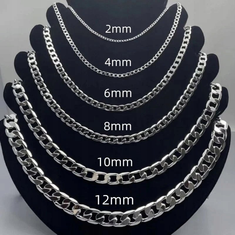 Łańcuszek męski srebrny łańcuch pancerka 8 mm 50 cm diamentowany 316L