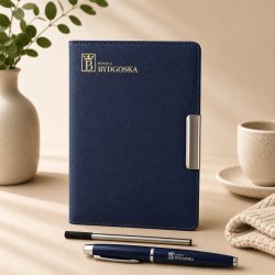 Niebieski zestaw dla nauczyciela prezent podziękowanie koniec szkoły dzień ojca z grawerem