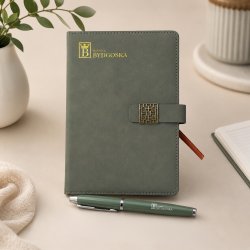 Zielony zestaw dla nauczycielki prezent podziękowanie koniec szkoły dzień ojca z grawerem