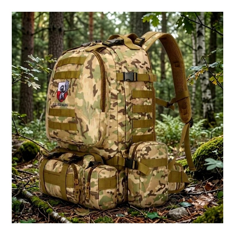 Plecak militarny taktyczny wojskowy turystyczny moro 50L survival Husarz