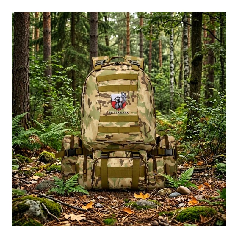 Plecak militarny taktyczny wojskowy turystyczny moro 50L survival Husarz