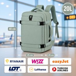 Plecak do samolotu bagaż podręczny 40x25x20 Ryanair Wizz Air kabinowy 20L