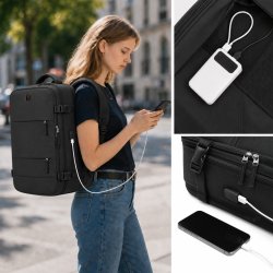 Plecak do samolotu bagaż podręczny 40x25x20 WizzAir Ryanair kabinowy 20 USB