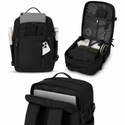 Czarny plecak bagaż podręczny 40x30x20 Ryanair Wizz Air kabinowy 20L