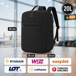 Plecak Do Samolotu Podróżny 40x26x20 MOCNY RYANAIR Bagaż Podręczny Kabinowy