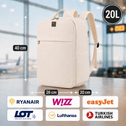 Plecak Do Samolotu Podróżny 40x26x20 MOCNY RYANAIR Bagaż Podręczny Kabinowy
