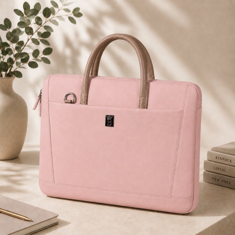 Różowa torba na laptopa etui teczka 15,6-16,1" wodoodporna