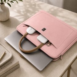 Różowa torba na laptopa etui teczka 15,6-16,1" wodoodporna