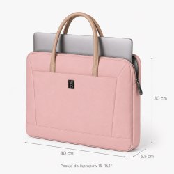 Różowa torba na laptopa etui teczka 15,6-16,1" wodoodporna