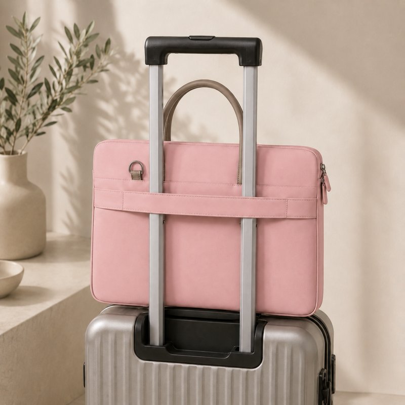 Różowa torba na laptopa etui teczka 15,6-16,1" wodoodporna