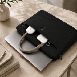 Czarna etui torba teczka na laptopa 15,6-16,1" wodoodporna
