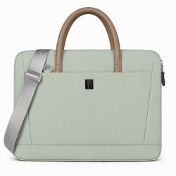 Zielona torba teczka na laptopa 15,6-16,1" wodoodporna pasek do walizki