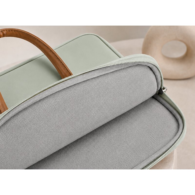 Zielona torba teczka na laptopa 15,6-16,1" wodoodporna pasek do walizki