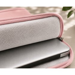 Różowe etui na laptopa torba teczka pokrowiec do pracy 15,6-16,1 cali