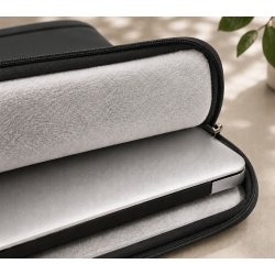Czarne etui na laptopa torba teczka pokrowiec do pracy 15,6-16,1 cali