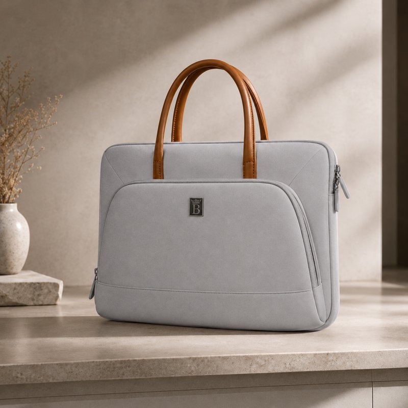 Szare etui torba teczka na laptopa 15,6-16,1" wodoodporna