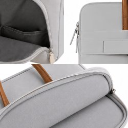 Szare etui torba teczka na laptopa 15,6-16,1" wodoodporna
