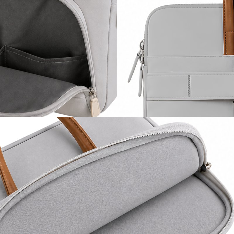 Szare etui torba teczka na laptopa 15,6-16,1" wodoodporna