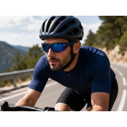 Okulary przeciwsłoneczne sportowe męskie polaryzacyjne UV400 niebieskie