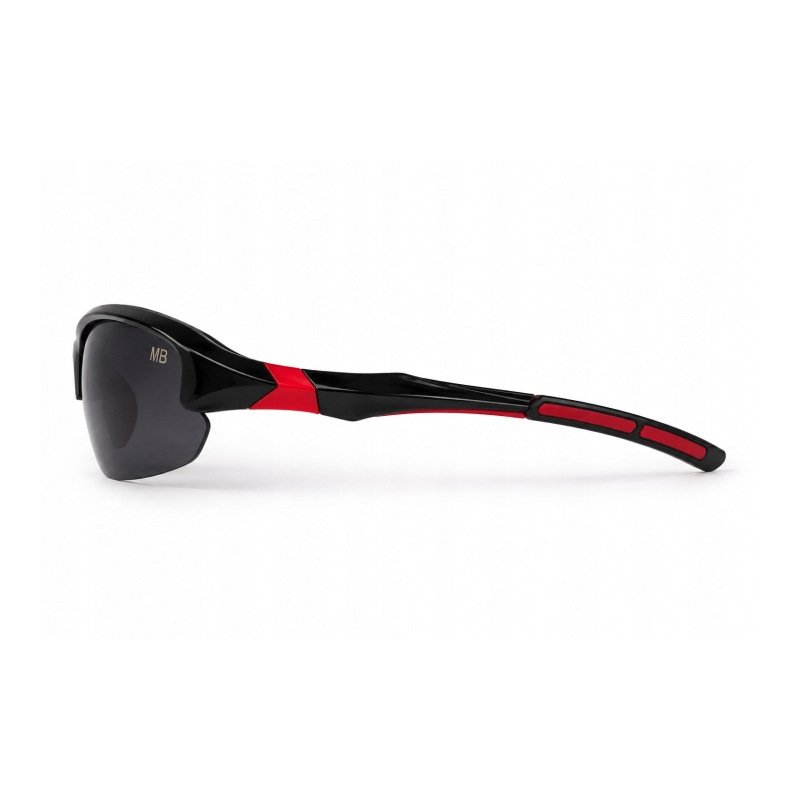 Okulary męskie MB rowerowe polaryzacyjne uv4 stylowe czarno czerwone sport