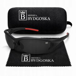 Okulary przeciwsłoneczne sportowe męskie polaryzacyjne UV400 czarne