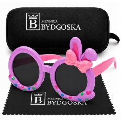Okulary przeciwsłoneczne dla dzieci króliczek kokardka 2-9 lat UV400