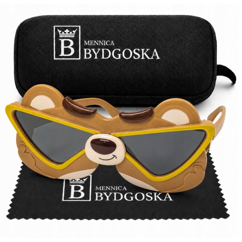 Okulary przeciwsłoneczne dla dzieci miś polaryzacja 2-9 lat UV400