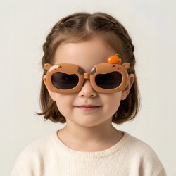 Okulary przeciwsłoneczne dla dzieci kapibara UV400 brązowe 2-9 lat