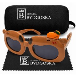 Okulary przeciwsłoneczne dla dzieci kapibara UV400 brązowe 2-9 lat