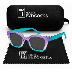 Okulary przeciwsłoneczne dla dzieci fioletowe polaryzacja 5 -12 lat UV400