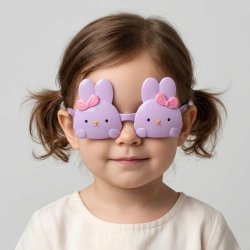 Okulary przeciwsłoneczne dla dzieci królik otwierane oprawki UV400 2-9 lat